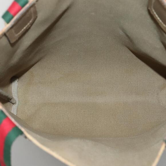 GUCCI GG Supreme Web Sherry Line Tote Bag Pvc Beige Red 39 02 003 - Picture 16 of 16